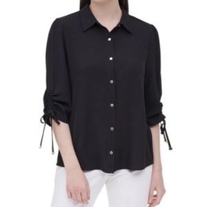 Calvin Klein Drawstring-Sleeve Shirt